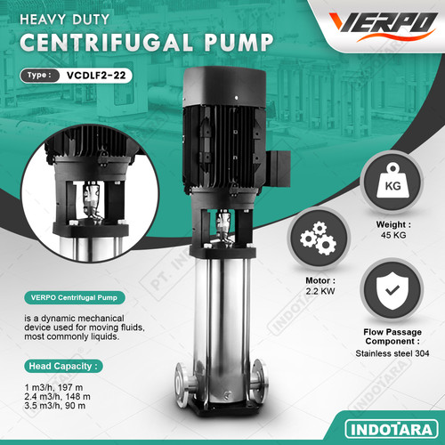 [EZM.1010899] Pompa Booster RO - Pompa Air Centrifugal Vertikal Verpo