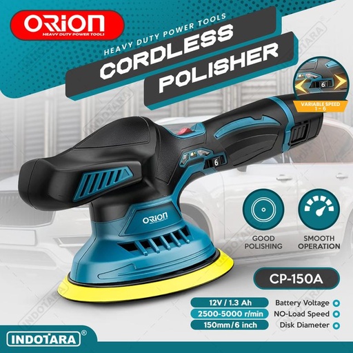 [EZM.1010908] Mesin Poles Mobil Helm Motor / Orion Cordless Polisher 6 Inchi CP-150A