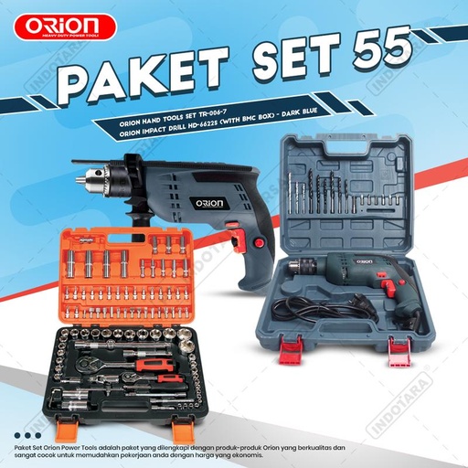 [EZM.1010927] Paket Set 55 - Impact Drill HD-6622S - Hand Tools TR-006-7