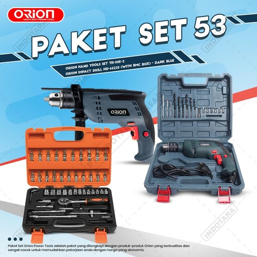 [EZM.1010928] Paket Set 53 - Impact Drill HD-6622S - Hand Tools TR-005-2