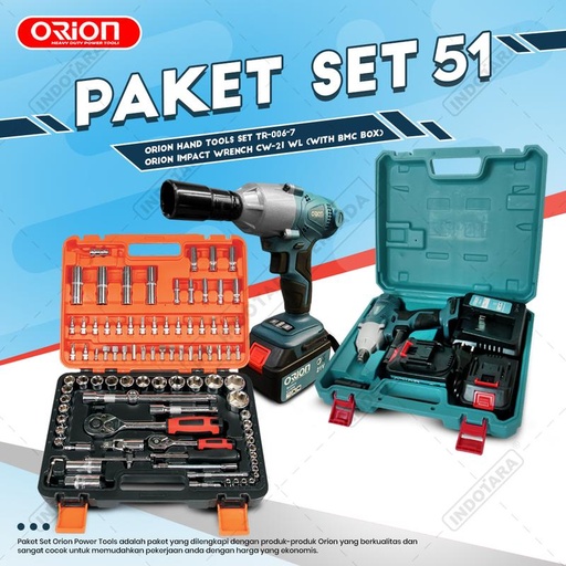 [EZM.1010930] Paket Set 51 - Impact Wrench CW-21 - Hand Tools TR-006-7