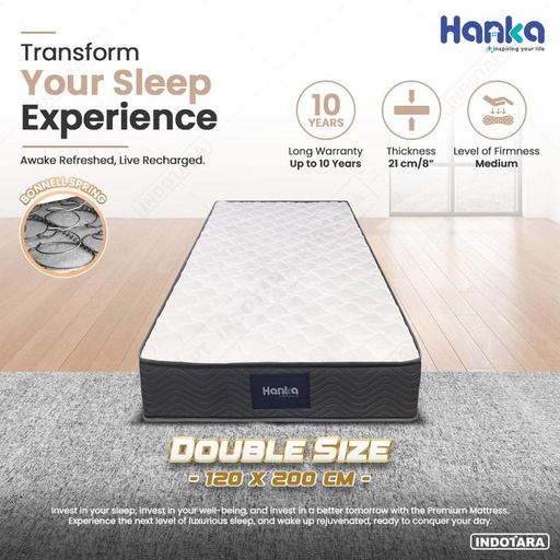 [EZM.1010941] Kasur Spring Bed IN A BOX Hanka (Bonnell Medium) - FREE Bantal