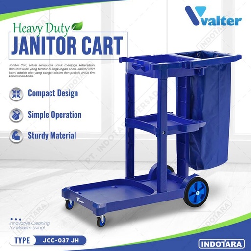 [EZM.1010949] Valter Gerobak Alat Kebersihan Trolley Janitor Serbaguna