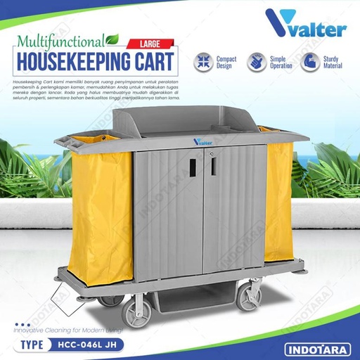 [EZM.1010950] Trolley Service Cart House Keeping Troli Kebersihan Hotel Valter