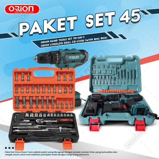 [EZM.1010952] Paket Set 45 - Cordless Drill CD-2100B - Hand Tools TR-005-3