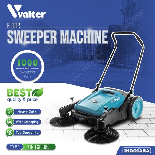[EZM.1010960] Mesin Pembersih / Penyikat Lantai Manual - Valter Floor Sweeper