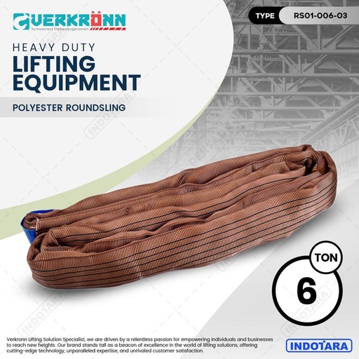 [EZM.1010964] Verkronn Polyester Roundsling / Tali Angkat Kapasitas 6 Ton
