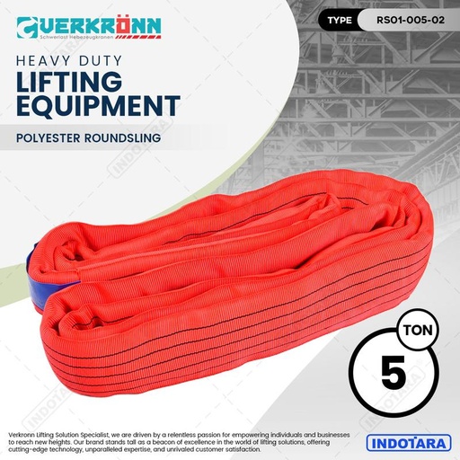 [EZM.1010965] Verkronn Polyester Roundsling / Tali Angkat Kapasitas 5 Ton