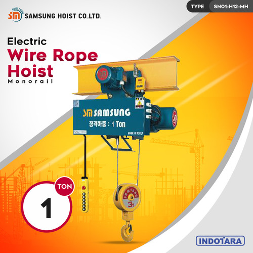 [EZM.1010982] Electric Wire Rope Hoist 1 Ton Samsung Hoist SN01
