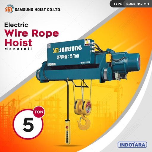 [EZM.1010986] Electric Wire Rope Hoist 5 Ton Samsung Hoist SD05