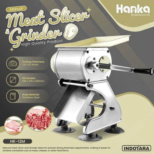 [EZM.1010995] Meat Slicer & Grinder Pengiris Dan Penggiling Daging Manual Hanka