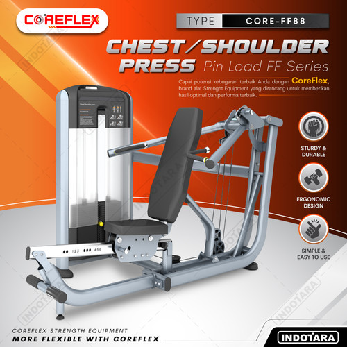 [EZM.1011008] Chest/Shoulder Press CORE-FF88 Alat Fitness Coreflex