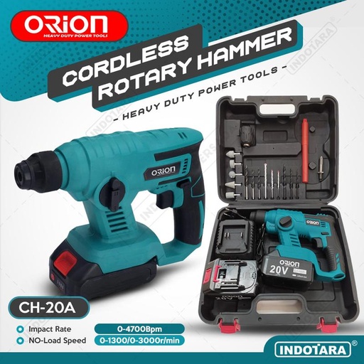[EZM.1011028] Mesin Jack Hammer Palu Bor Elektrik Tanpa Kabel Orion CH-20A