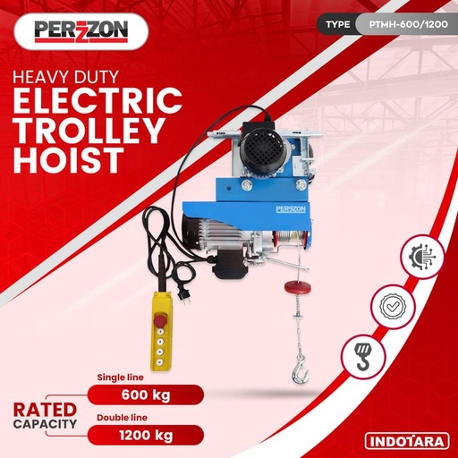 [EZM.1011035] Perzzon Electric Trolley Hoist Dengan Berbagai Kapasitas Angkut