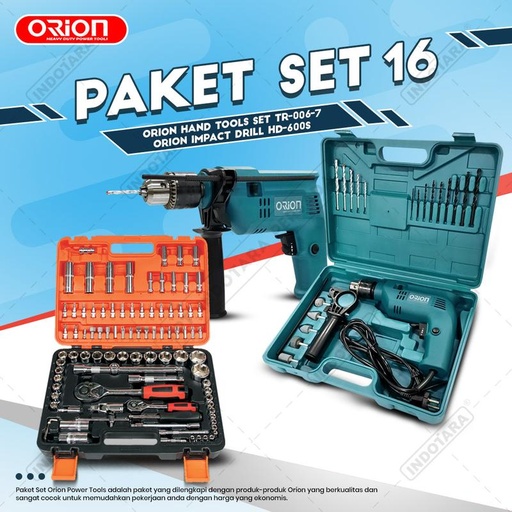 [EZM.1011045] Paket Set 16 - Impact Drill HD-600S - Hand Tools TR-006-7
