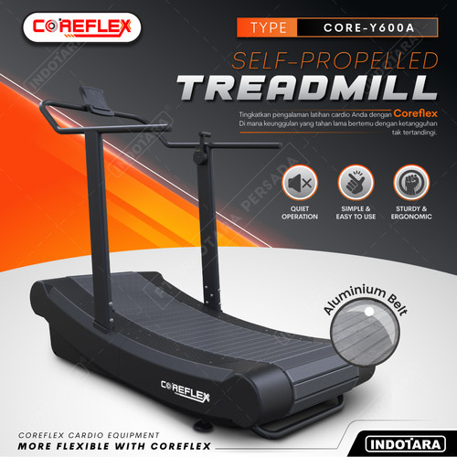 [EZM.1011047] Treadmill Curve Alat Fitness Treadmill Manual Coreflex CORE-Y600A
