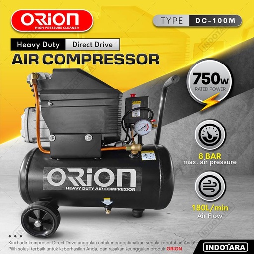 [EZM.1011061] Kompresor Angin 1 HP 24L Air Compressor Orion type DC100M