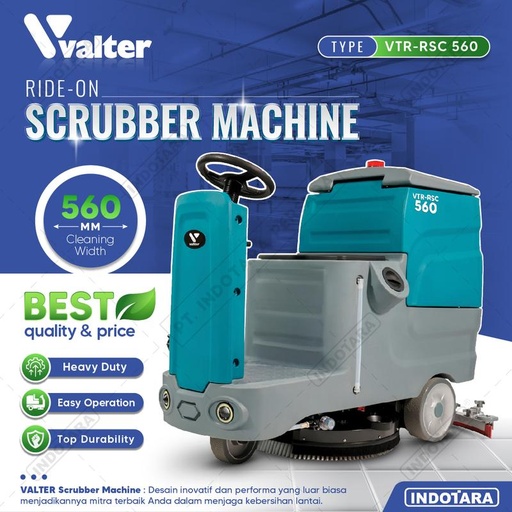 [EZM.1011080] Mesin Pembersih / Penggosok Lantai Otomatis Valter Ride On Scrubber