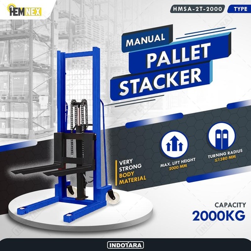 [EZM.1011098] Hemnex Manual Stacker HMSA-2T-2000