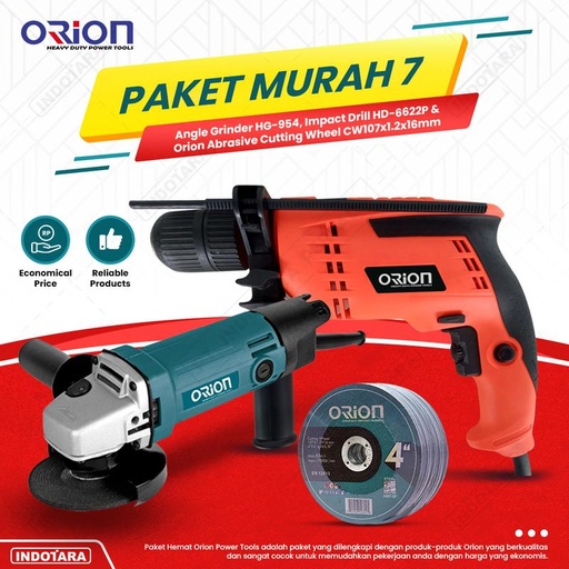 [EZM.1011132] Paket Murah 7 - Gerinda Tangan HG954 - Mesin Bor Tangan HD6622P