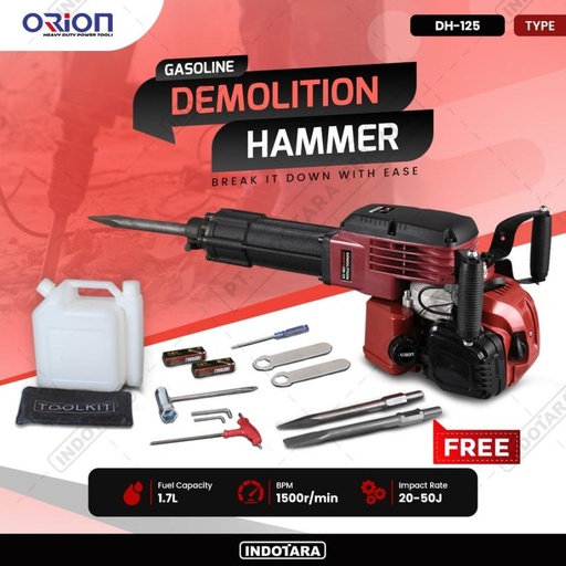 [EZM.1011215] Mesin Jack Hammer Bobok Beton Orion DH-1307 Demolition Hammer DH-1307