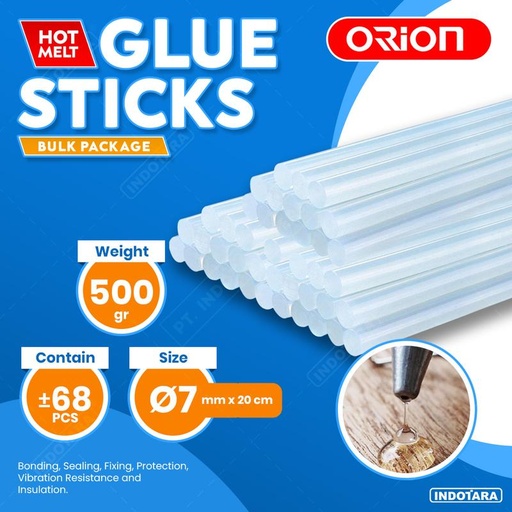 [EZM.1011264] Hot Melt Glue Sticks / Isi Refill Glue Gun Orion Size 7mm 500gr