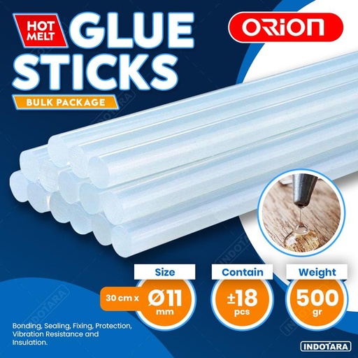 [EZM.1011265] Hot Melt Glue Sticks / Isi Refill Glue Gun Orion Size 11mm 500gr