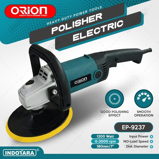 [EZM.1011268] Mesin Poles Mobil 7 Inch 180 mm Rotary / Electric Polish Orion EP-9237