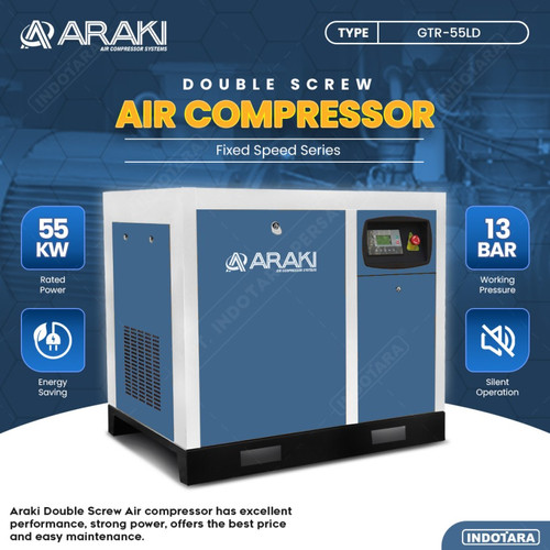 [EZM.1011283] Araki Heavy Duty Screw Compressor  55KW/75HP 13Bar GTR55LD