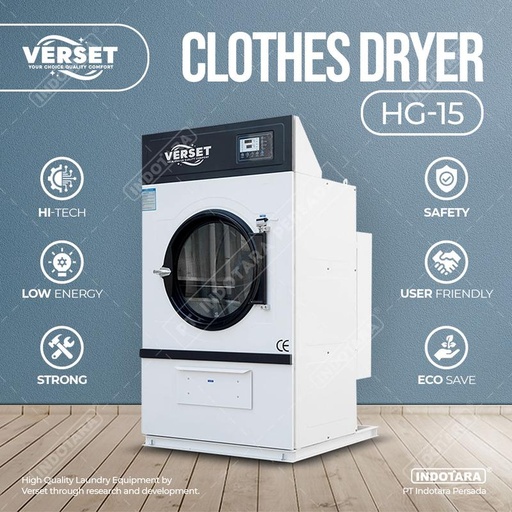[EZM.1011346] Mesin Pengering Laundry / Verset Tumble Dryer Machine HG-15