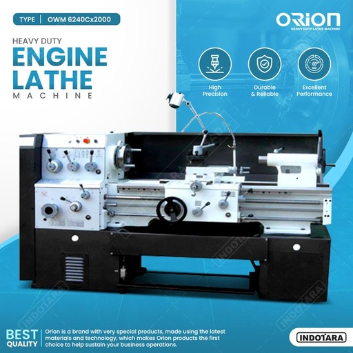 [EZM.1011376] Mesin Bubut / ORION Engine Lathe Machine OWM6240Cx2000
