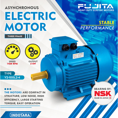 [EZM.1011396] Fujita Electric Motor 3 Phase Y2 100L2 4 (4HP/3KW)