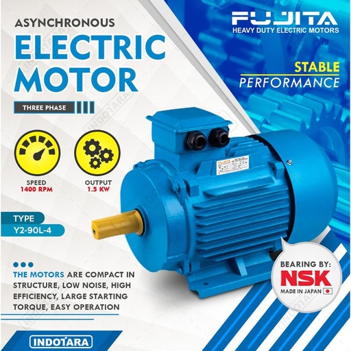 [EZM.1011397] Fujita Electric Motor 3 Phase Y2 90L 4 (2HP/1.5KW)