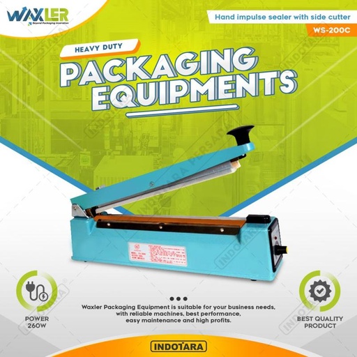 [EZM.1011411] Waxler WS 200C Alat Press Plastik Hand Sealer 20cm