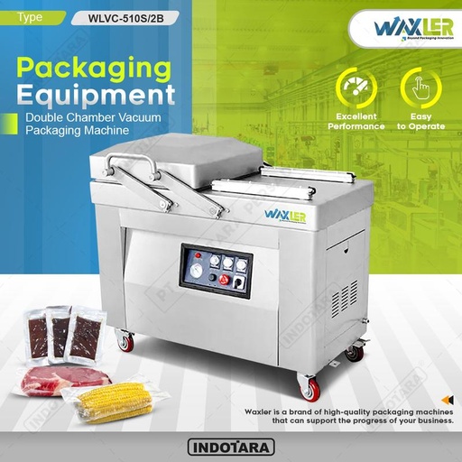 [EZM.1011415] Mesin Vacuum Sealer Double Chamber Packaging Waxler - WLVC 510S/2B