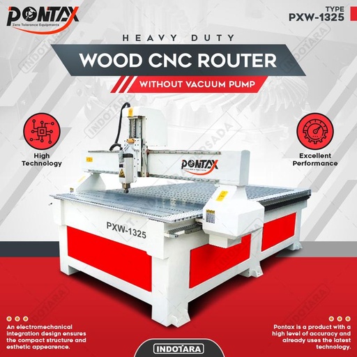 [EZM.1011446] Mesin Wood CNC Router PONTAX - PXW1325 without Vacuum Pump