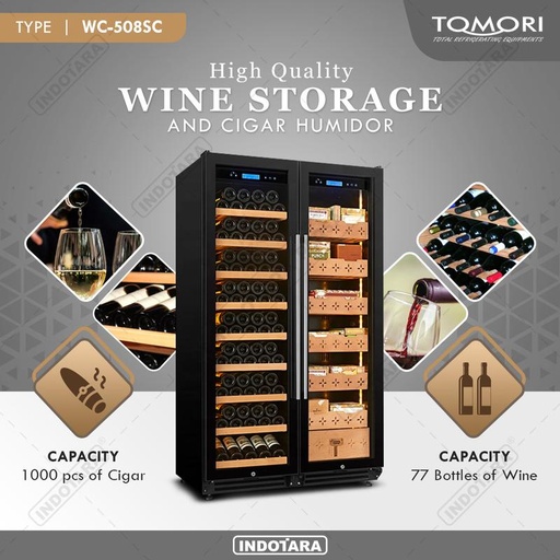 [EZM.1011453] Tomori Wine Cooler and Cigar Humidor 2 in 1 WC508SC