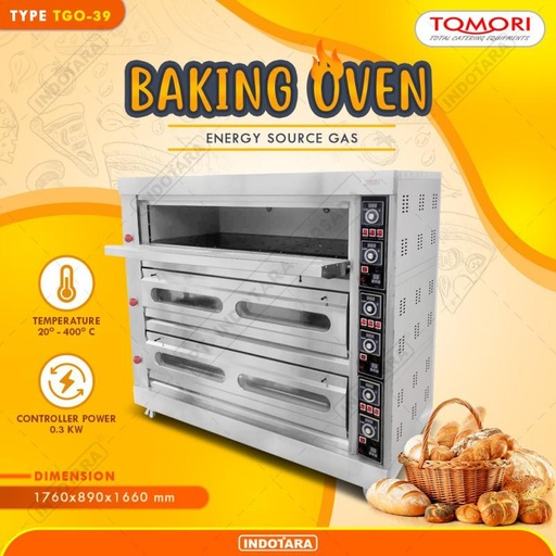 [EZM.1011606] Baking Oven Gas Oven Gas Tomori TGO39