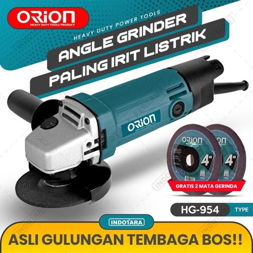 [EZM.1011774] Mesin Gerinda Tangan 4 1/2 Inch / Angle Grinder Orion - HG-954V (Variable Speed) 4 1/2 Inch