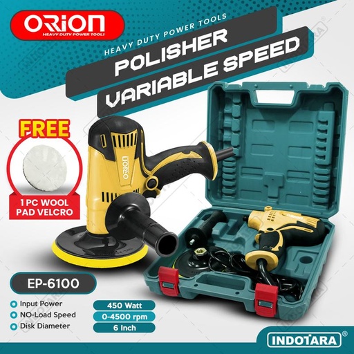 [EZM.1011831] Mesin Poles 6 Inch / Polisher Machine / Mesin Polisher Orion EP-6100