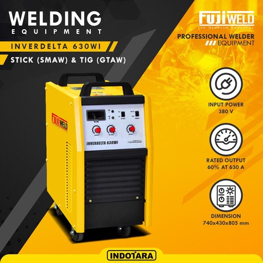 [EZM.1011998] Mesin Las SMAW (Electrode/Stick) Welding Fujiweld - Inverdelta 630WI