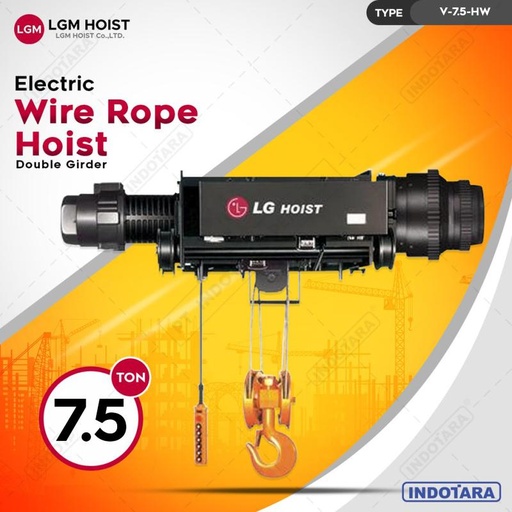 [EZM.1012063] Electric Wire Rope Hoist LGM Double Rail Creep Speed 7.5Tx12m V-75-HW