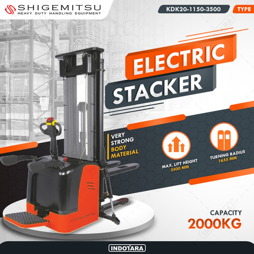 [EZM.1012104] Shigemitsu Electric Stacker KDK20 1150 3500