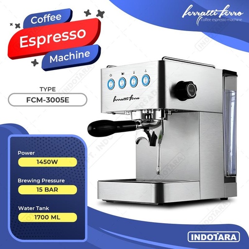 [EZM.1012292] Ferratti Ferro Espresso Coffee Machine FCM-3005E