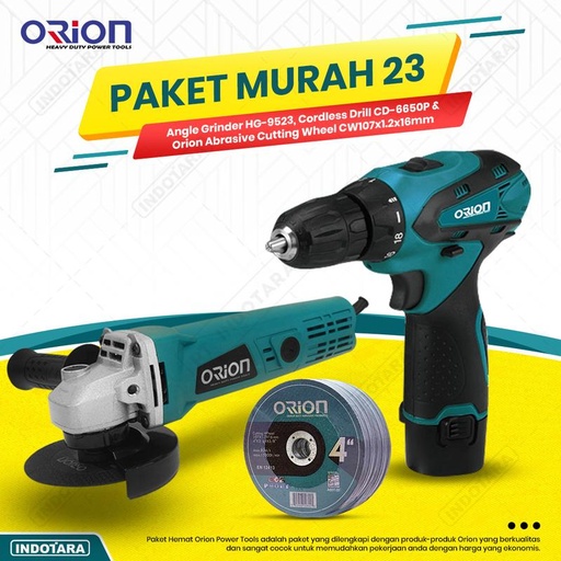 [EZM.1012302] Paket Murah 23 - Gerinda Tangan HG9523 - Mesin Bor Tangan CD6650P