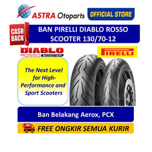 [EZR.3200009] PIRELLI Diablo Rosso Scooter 130/70 12 DRSC0R (Belakang) (2925500)