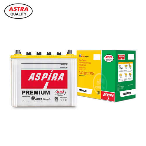 [EZR.3200041] Aki Premium ASPIRA NS50Z (60 Ah) Aki Mobil untuk Mobil New Dyna, Isuzu
