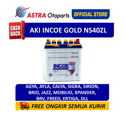 [EZR.3200186] Aki Mobil INCOE Gold INGO-NS40ZL Agya Ayla Calya Sigra Xpander Brio