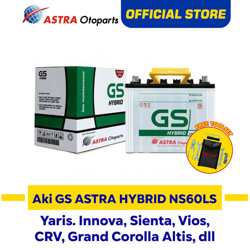 [EZR.3200191] Aki Mobil GS ASTRA Hybrid GSHY-NS60LS Yaris Innova Vios CRV Sienta dll