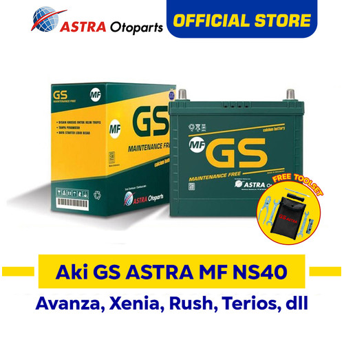 [EZR.3200192] Aki Mobil GS ASTRA MF Kering GSMFN-NS40 Avanza Xenia Rush Terios dll